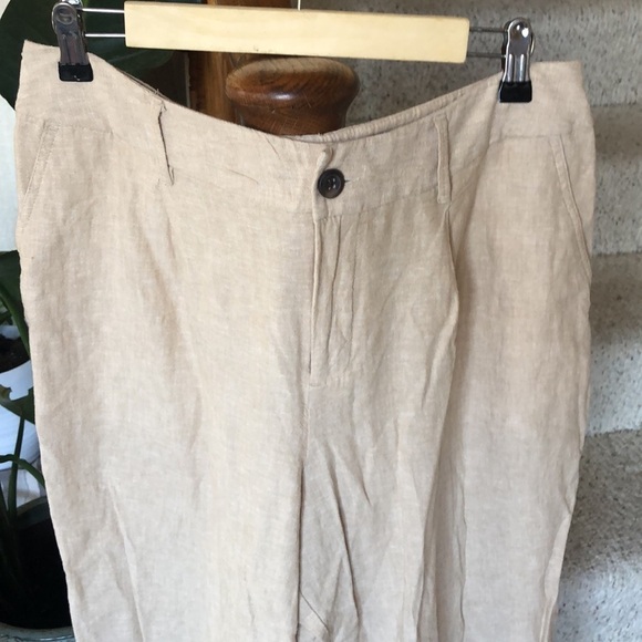 A New Day Sand Beige Linen Beach Pants - Picture 2 of 6